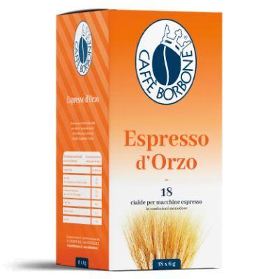 18 CIALDE CAFFE BORBONE MISCELA ESPRESSO D' ORZO ESE 44 MM