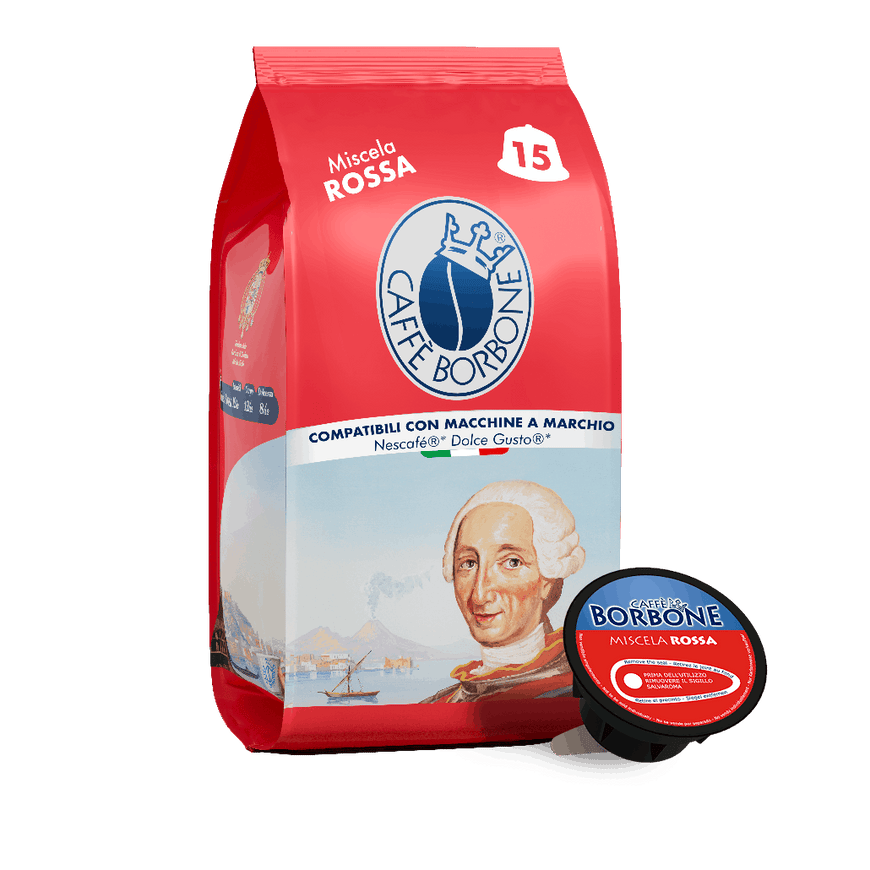 90 CAPSULE CAFFE BORBONE DOLCE RE MISCELA ROSSA COMPATIBILI DOLCE GUSTO®