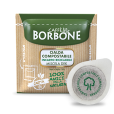 CIALDE CAFFE BORBONE MISCELA DEK ESE 44 MM COMPOSTABILE INCARTO RECICLABILE