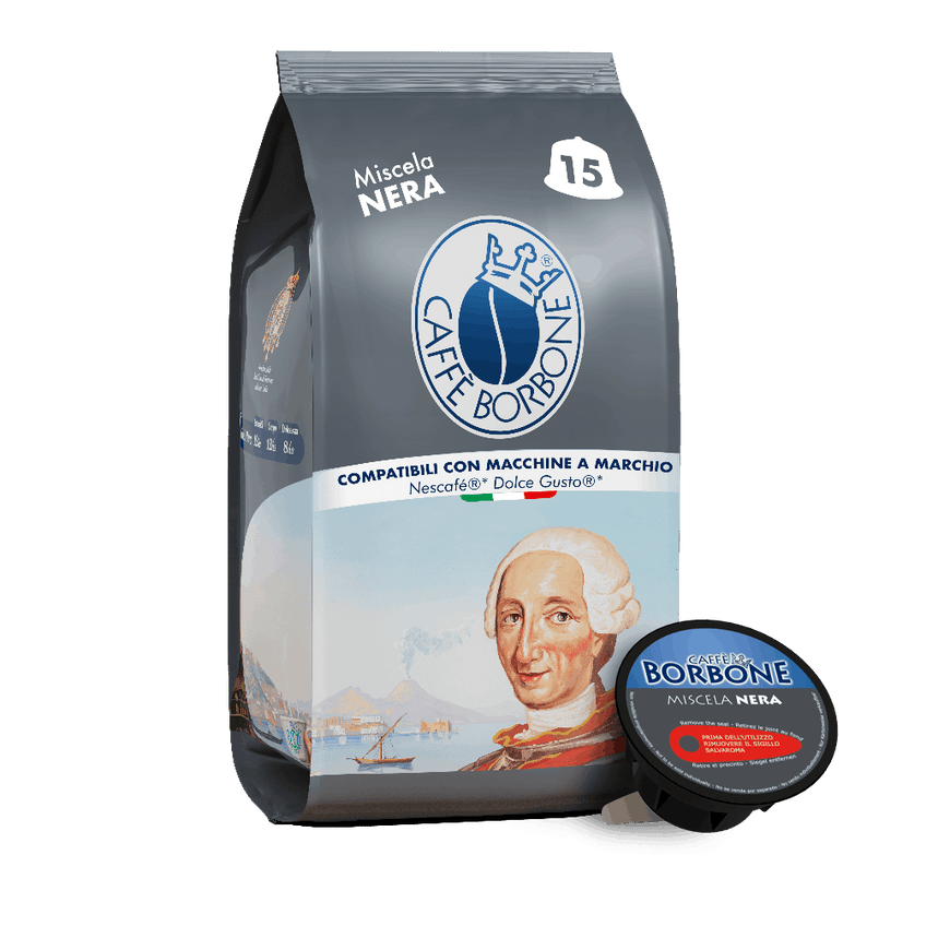 90 CAPSULE CAFFE BORBONE DOLCE RE MISCELA NERA COMPATIBILI DOLCE GUSTO®