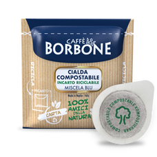 CIALDE CAFFE BORBONE MISCELA BLU ESE 44MM COMPOSTABILE INCARTO RECICLABILE